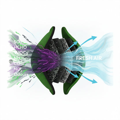 GOODAIR 3.0 Premium Non-electric Car Air Purifier | Forest Green